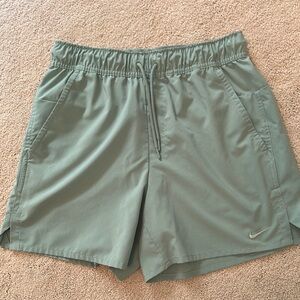 Nike Green Athletic Shorts with Elastic Waistband